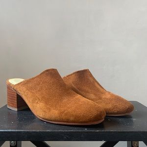 Nisolo Paloma Mules, Nutmeg Suede, Size 8